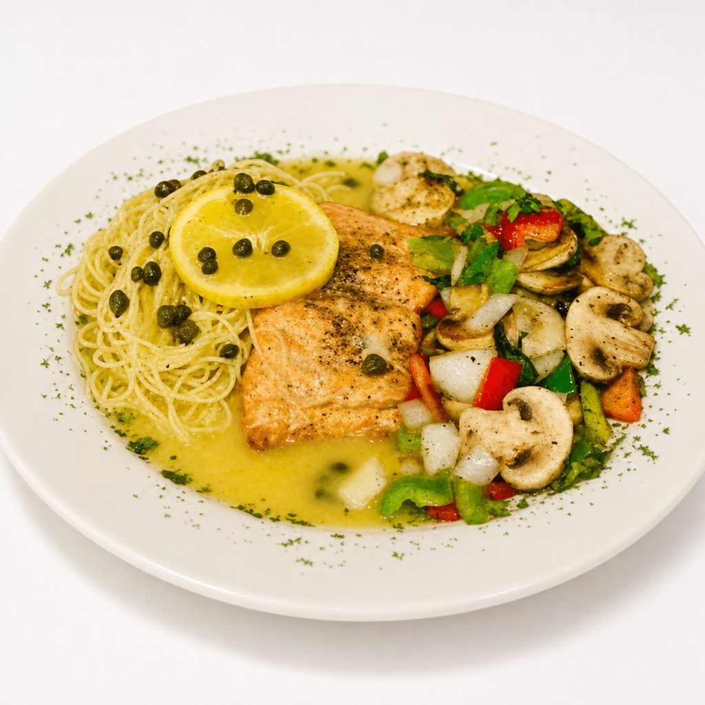 Salmon Piccata.